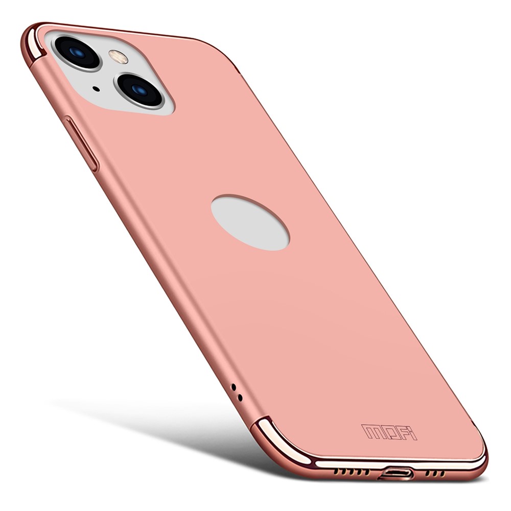 MOFI Guard Series For iPhone 13 mini 5.4 inch Slim Back Cover Detachable 3-in-1 Shockproof Electroplating Hard PC Protective Case - Rose Gold