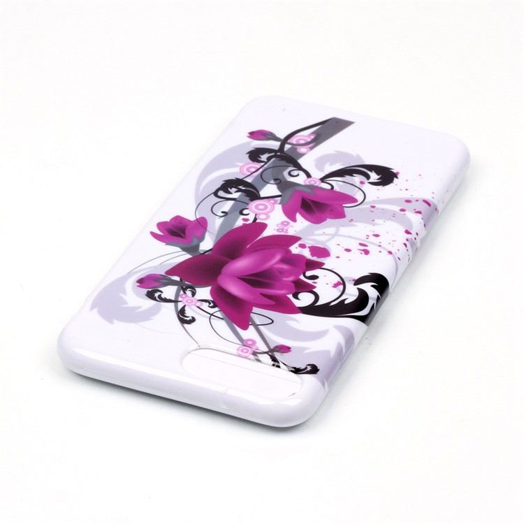 For iPhone 7 Plus 5.5 Inch Patterned TPU Back Case - Kapok Flowers-3