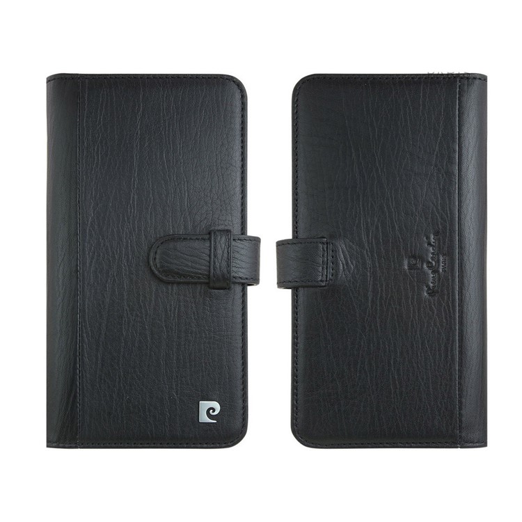 PIERRE CARDIN Billetera De Cuero Genuino Flip Copertura Para Iphone 6s Plus / 6 Plus - Negro-2