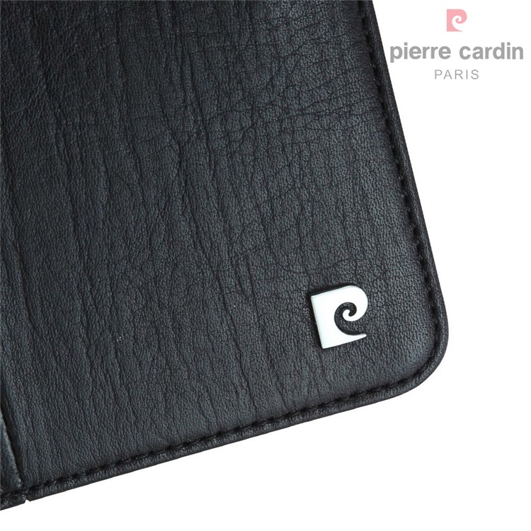 PIERRE CARDIN Billetera De Cuero Genuino Flip Copertura Para Iphone 6s Plus / 6 Plus - Negro-3