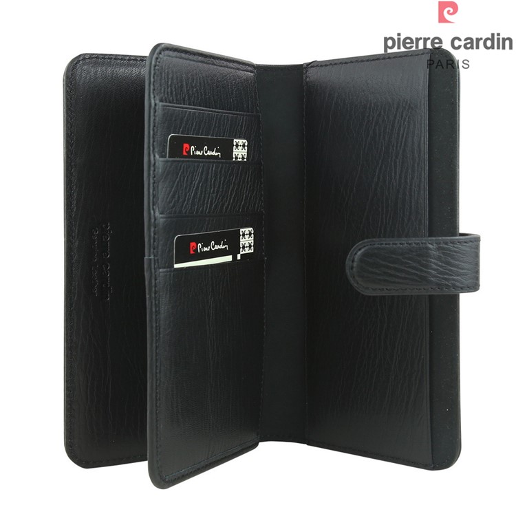 PIERRE CARDIN Billetera De Cuero Genuino Flip Copertura Para Iphone 6s Plus / 6 Plus - Negro-6