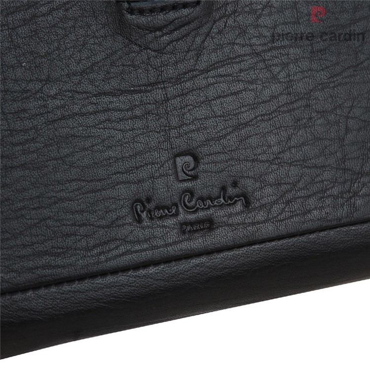 PIERRE CARDIN Billetera De Cuero Genuino Flip Copertura Para Iphone 6s Plus / 6 Plus - Negro-9