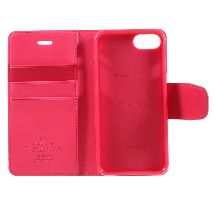 MERCURY GOOSPERY Sonata Diary PU Leather Wallet Case for iPhone 7 - Rose-10