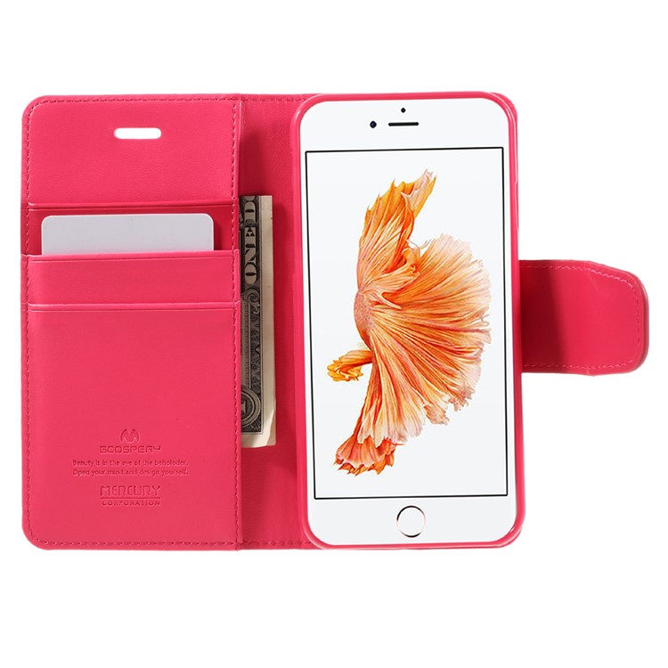 MERCURY GOOSPERY Sonata Diary PU Leather Wallet Case for iPhone 7 - Rose-6