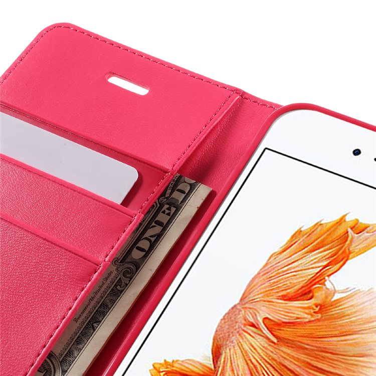 MERCURY GOOSPERY Sonata Diary PU Leather Wallet Case for iPhone 7 - Rose-7