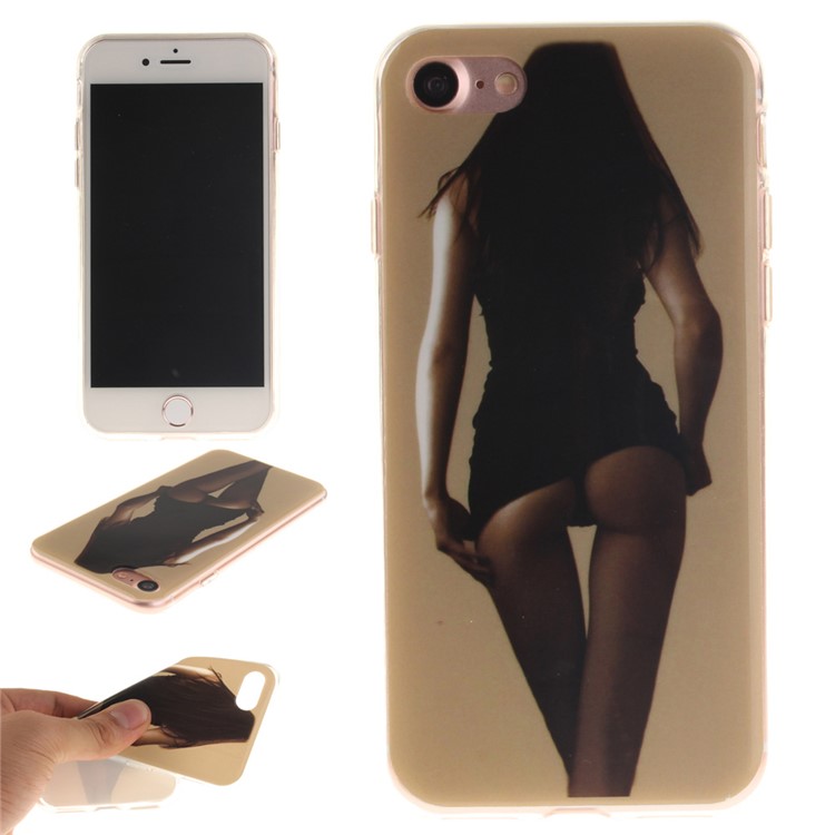 

Patterned TPU Protective Cover for iPhone 8/7 4.7 Inch - Hot Girl