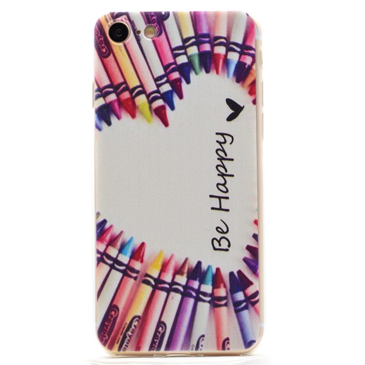 

Soft TPU Case for iPhone 8 / 7 4.7 inch - Crayon Shaped Heart, iPhone 8