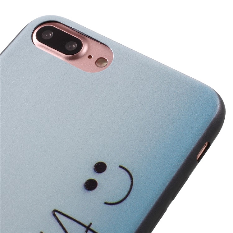 Stylish Patterned Flexible TPU Back Case Protector for iPhone 7 Plus 5.5 inch - Be Happy-4