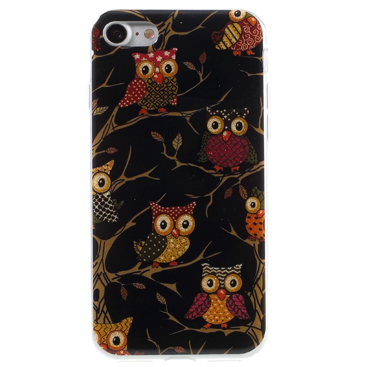 

Для Iphone 8 / 7 4.7 Дюймовый Красочный Блеск ТПУ Мягкой Крышкой - Прекрасные Совы, iPhone 8