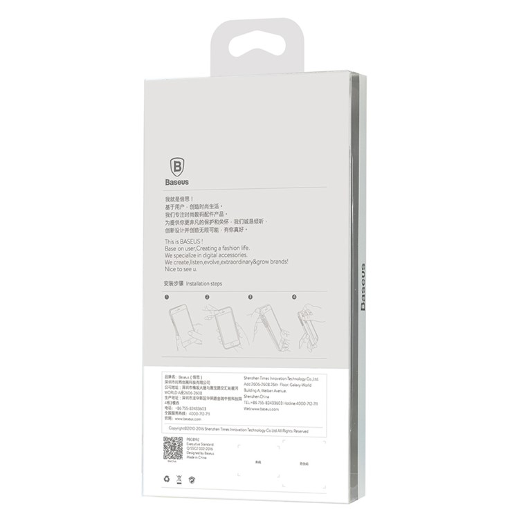 BASEUS Einfache Reihe Für Iphone 8 Plus / 7 Plus Klares TPU-Gehäuse Mit Staubstecker - Schwarz-10