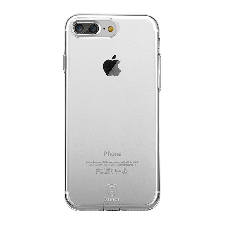 BASEUS Simple Series for iPhone 8 Plus / 7 Plus Clear TPU Cover with Dust Plug - Transparent -5