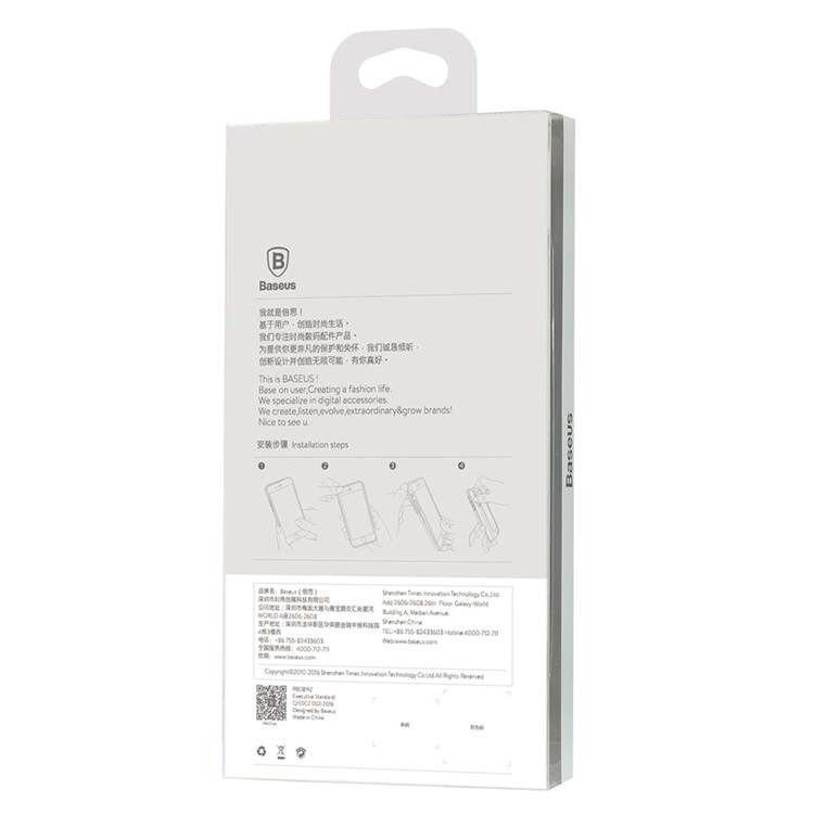 Bolsa BASEUS Simple Series Clear Glossy TPU para iPhone 8 / 7 4.7 inch - transparente-11