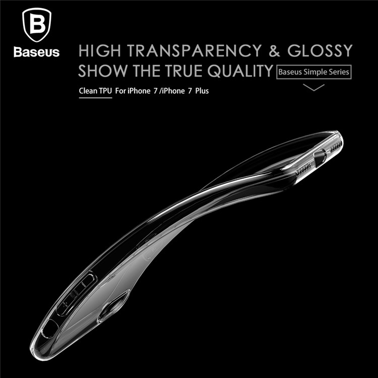 Bolsa BASEUS Simple Series Clear Glossy TPU para iPhone 8 / 7 4.7 inch - transparente-12
