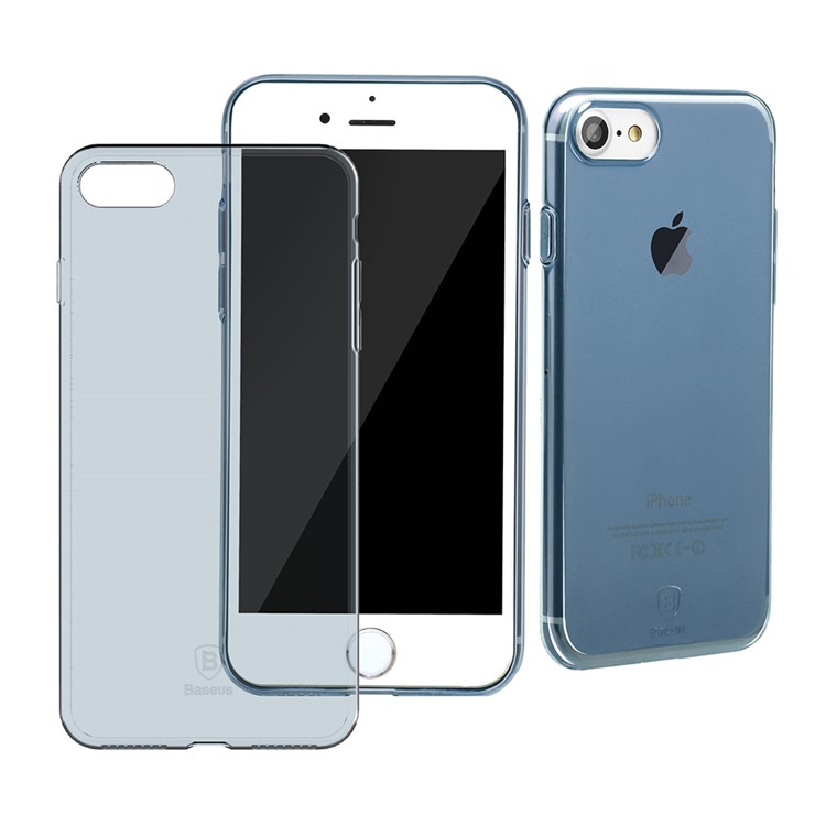 BASEUS Série simples Clear Thin TPU Back Case para iPhone 8 / 7 4.7 Polegada - azul-1