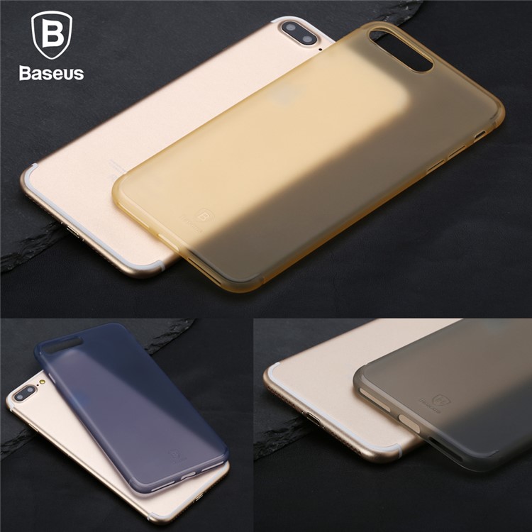 BASEUS Matte 0.5mm Slim PP Back Cover for iPhone 7 Plus - Transparent Gold-12