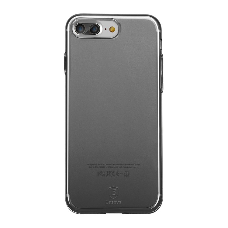 BASEUS Bolsa de TPU Clear Series Simples para iPhone 8 Plus / 7 Plus 5.5 Inch - negro-3