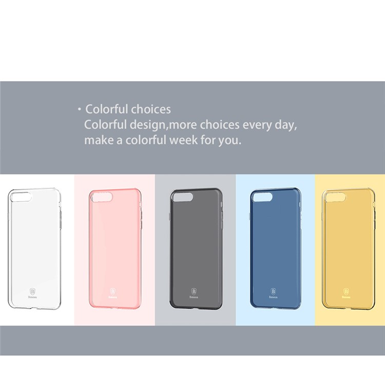 BASEUS Simple Series Glossy Thin TPU Case for iPhone 8 Plus / 7 Plus - Transparent -12