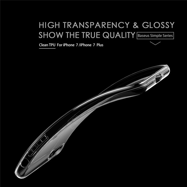 BASEUS Simple Series Glossy Thin TPU Case for iPhone 8 Plus / 7 Plus - Transparent -13