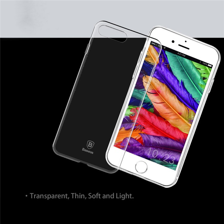BASEUS Simple Series Glossy Thin TPU Case for iPhone 8 Plus / 7 Plus - Transparent -15
