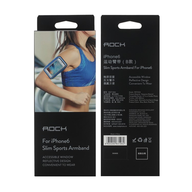ROCK Ultra-thin Sports Running Jogging Armbands for iPhone 6s / 6 - Black-7