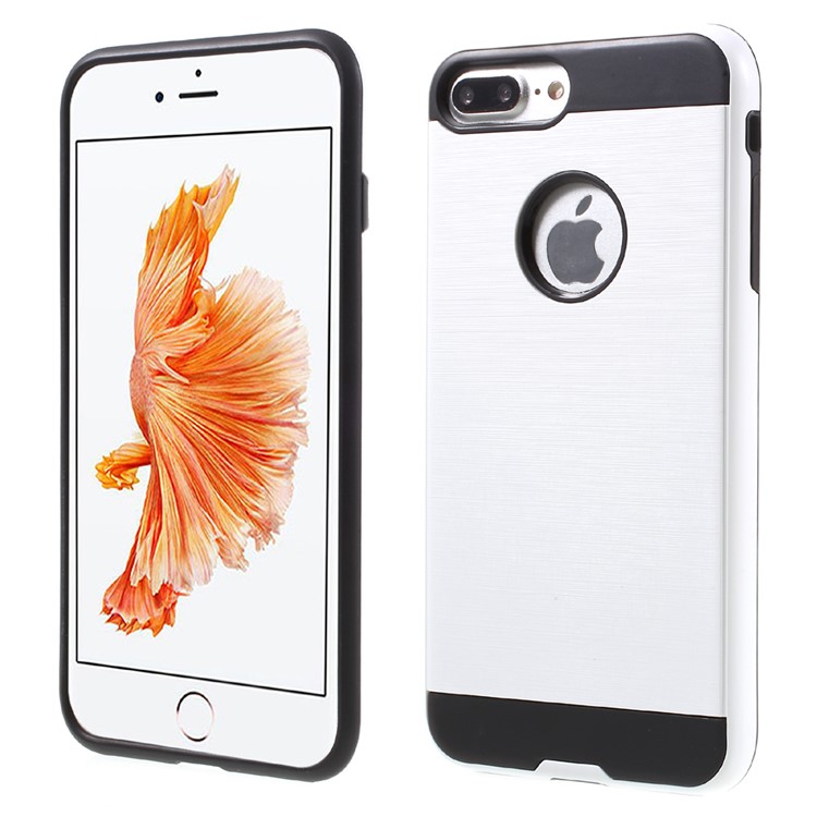 

Brushed PC + TPU Hybrid Shell Case for iPhone 8 Plus / 7 Plus 5.5 inch - White, iPhone 7 Plus 5.5 inch