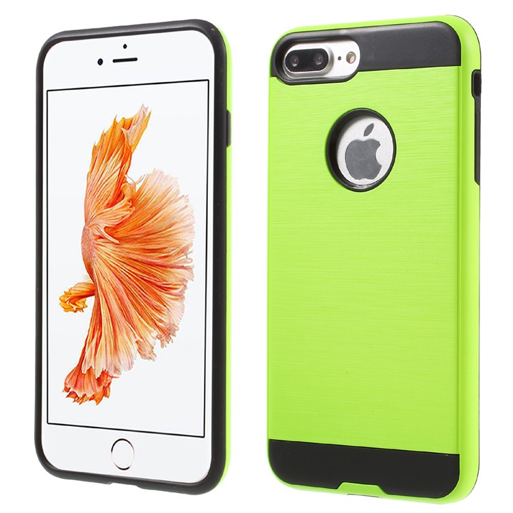 

Brushed PC + TPU Hybrid Shell Cover Case for iPhone 8 Plus / 7 Plus 5.5 inch - Green, iPhone 7 Plus 5.5 inch