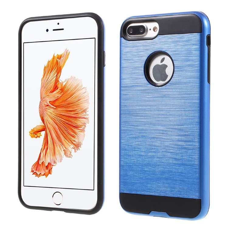 

Brushed PC + TPU Hybrid Shell Cover for iPhone 8 Plus / 7 Plus 5.5 inch - Baby Blue, iPhone 7 Plus 5.5 inch