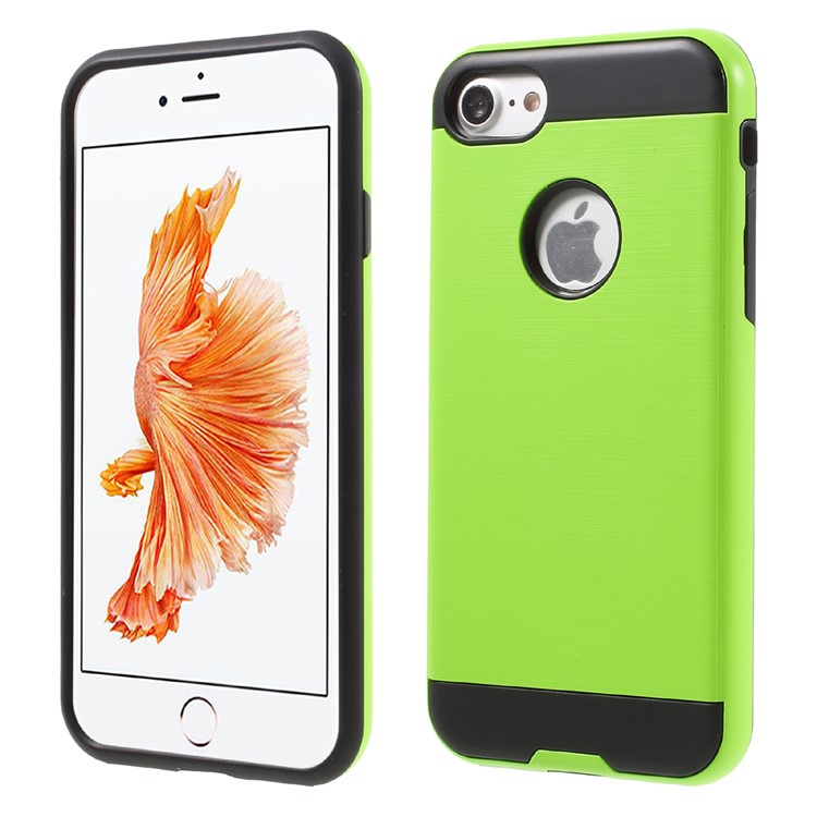 

Brushed PC + TPU 2 in 1 Phone Cover for iPhone 8/7 4.7 inch - Green, iPhone 8 4.7 inch