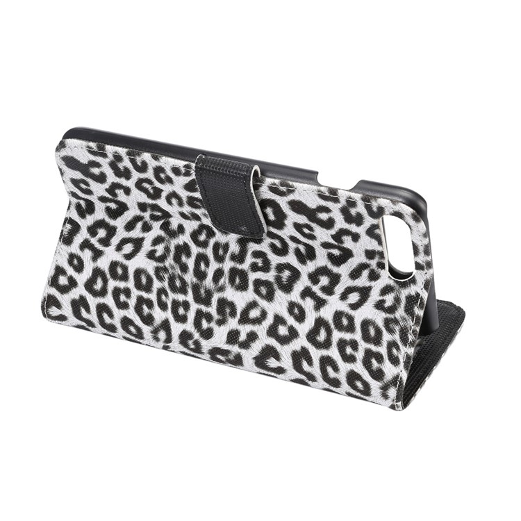 Patrón de Leopardo Manado de Billetera de Cuero Magnético Para Iphone 7 Plus - Blanco-6