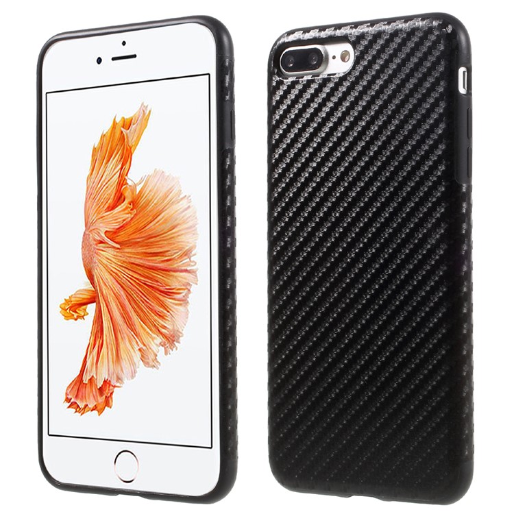 

Углеродного волокна ТПУ Чехол для телефона iPhone 8 плюс / 7 плюс - черный, iPhone 8 Plus