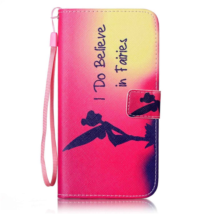 

Patterned Wallet Leather Case for iPhone 8 Plus / 7 Plus 5.5 inch - I believe in Fairies