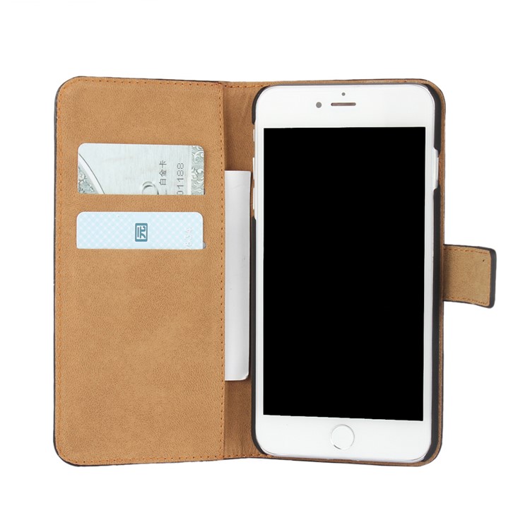 Wallet Split Leather Stand Case for iPhone 7 Plus - White-3