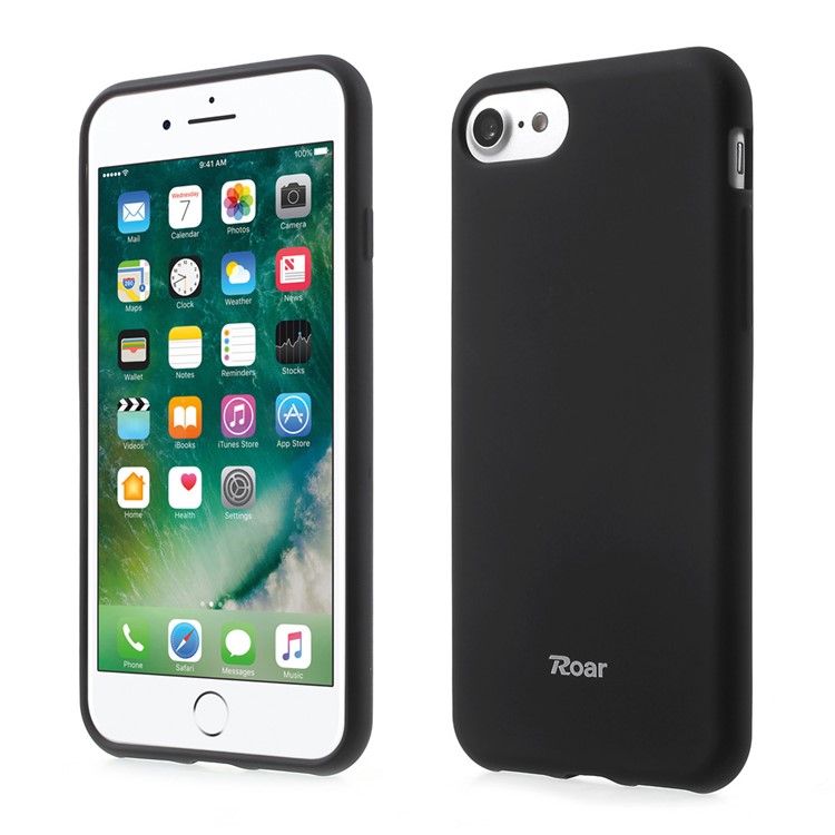ROAR CORÉIA All Day Jelly Case TPU Cover for iPhone 8/7 4.7 Polegada - negro-1