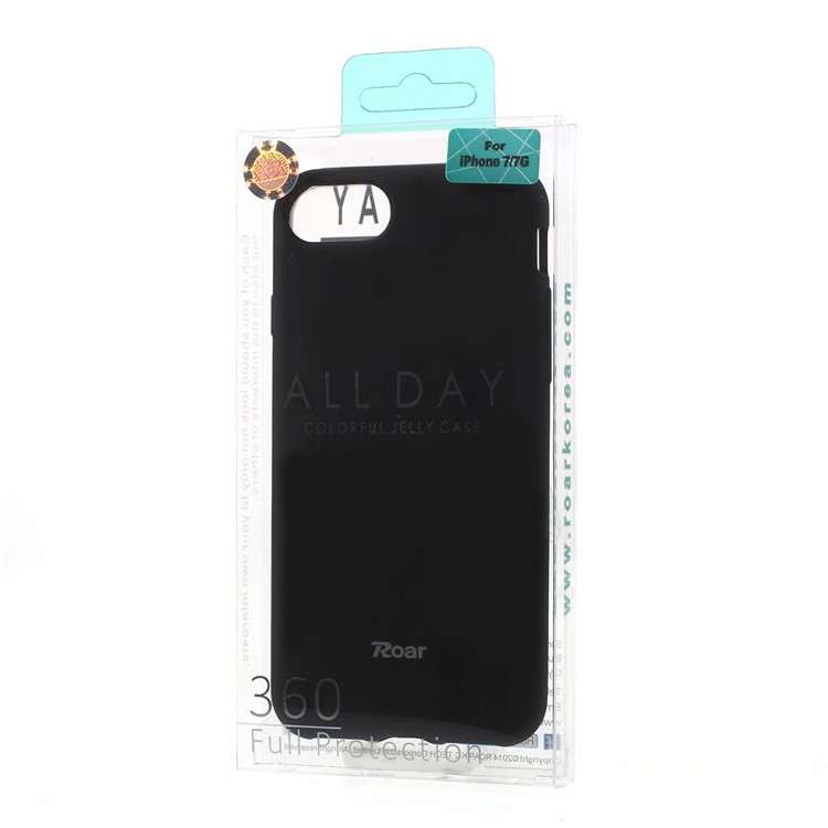 ROAR CORÉIA All Day Jelly Case TPU Cover for iPhone 8/7 4.7 Polegada - negro-7