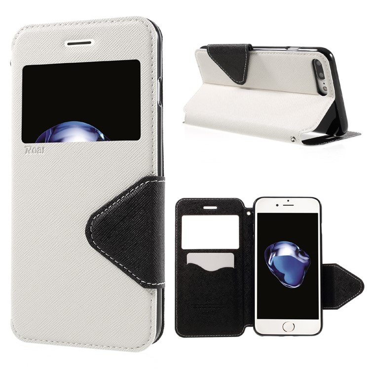 

ROAR KOREA View Window Leather Card Holder Case for iPhone 8 Plus / 7 Plus - White