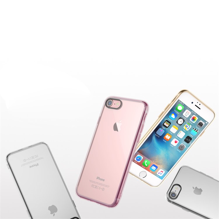 ROCK Pure Series PC + TPU Phone Case for iPhone 8/7 4.7 inch - Pink-4