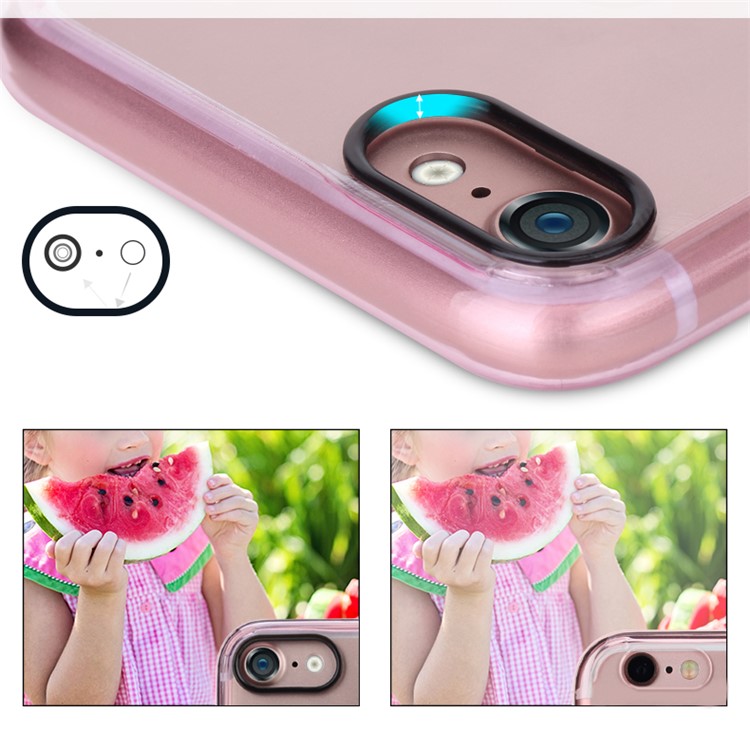 ROCK Pure Series PC + TPU Phone Case for iPhone 8/7 4.7 inch - Pink-5