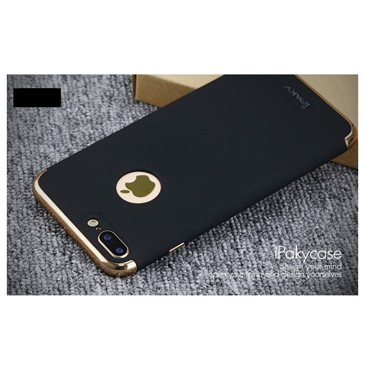 IPAKY 3-in-1 Electroplating Hard PC Case for iPhone 7 Plus - Black-1