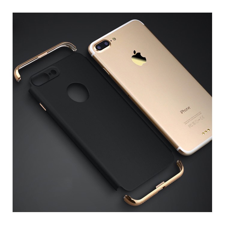 IPAKY 3-in-1 Electroplating Hard PC Case for iPhone 7 Plus - Black-5