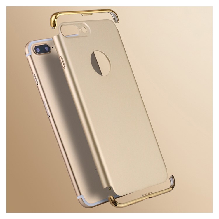 IPAKY 3-em-1 protetor de caixa de PC para iPhone 7 Plus-ouro-5