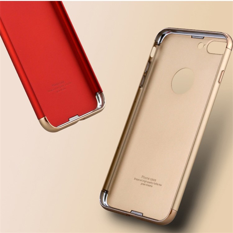 IPAKY 3-em-1 protetor de caixa de PC para iPhone 7 Plus-ouro-6