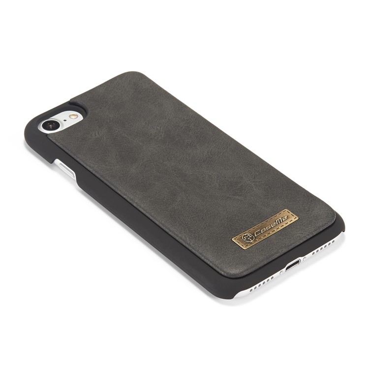 Caseme 007 Series Per IPhone SE (2a Generazione) / 8/7 STACCHIABILE 2-IN-1 14 Slots Portafoglio Genuine Custodia In Pelle Split - Nero-12