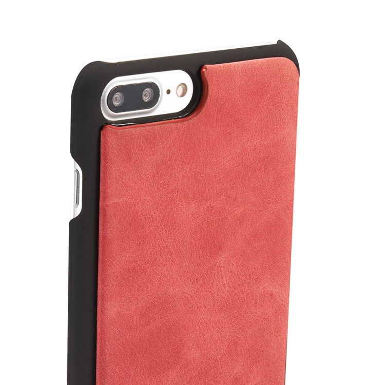 CASEME pour iPhone 8 Plus / 7 Plus 14 Slots Wallet 2-à la place de qqn-1 housse interne pour ordinateur portable en cuir véritable divisé - rouge-10