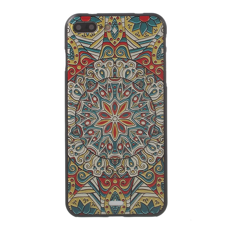 

Embossed TPU Phone Case for iPhone 8 Plus / 7 Plus - Retro Flowers