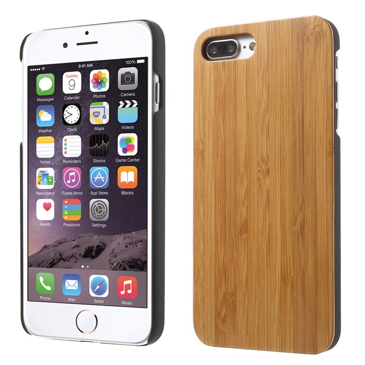 

Wood Skin Hard PC Protector Cover for iPhone 8 Plus / 7 Plus - Khaki