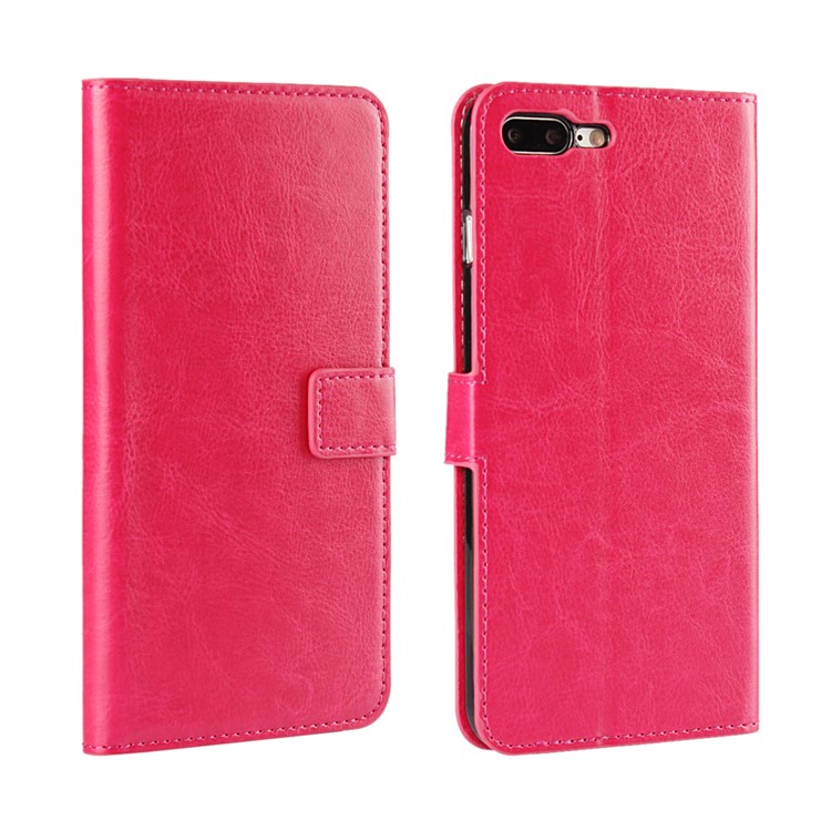 

Flip Leather Wallet Phone Case for iPhone 7 Plus with Stand - Rose, iPhone 7 Plus 5.5 inch