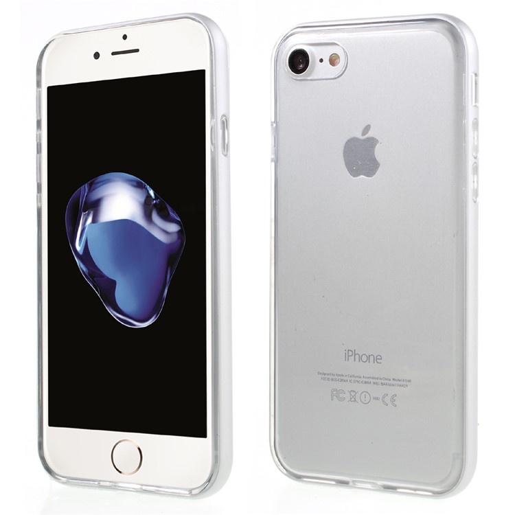 

Metal Bumper + TPU Back Shell Cover for iPhone 8/7 - Silver