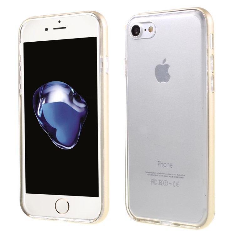 

Detachable Metal Bumper + TPU Hybrid Case Cover for iPhone 8/7 - Gold
