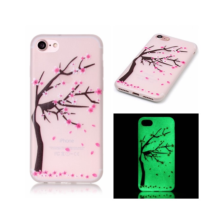

Luminous Glow TPU Case for iPhone 8/7 4.7 inch - Pink Flower Tree