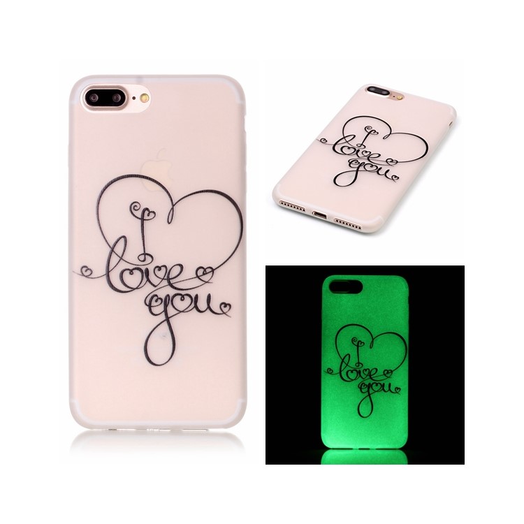 

Luminous Glow TPU Back Case for iPhone 8 Plus / 7 Plus 5.5 inch - I Love You Pattern